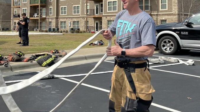 Hillcrest Fire Chief Michael Scott was released from the hospital several days after he fell from a fire truck and suffered a head injury. Courtesy Hillcrest Fire Department