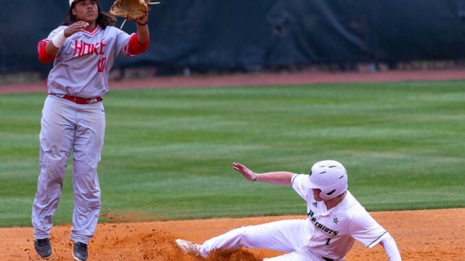 EJ Carter makes a play at second base during a game against Pinecrest earlier this season. Carter will be one of a group of promising rising seniors for the Bucks next year. (David Sinclair)