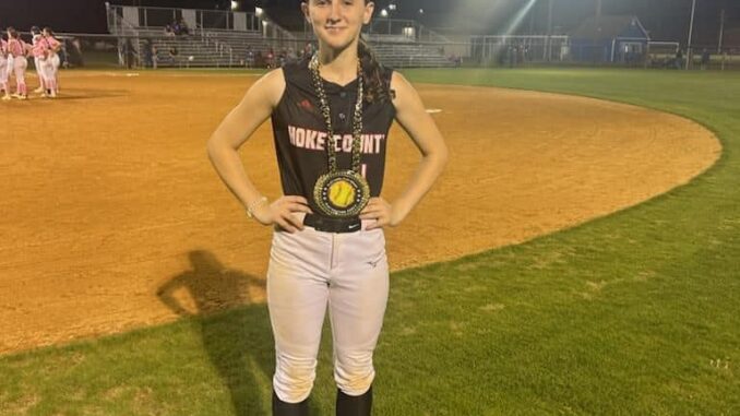 Alyssa Cascavilla led the Bucks in runs scored and showed she’s willing to take the ball and pitch in an emergency. She’s just a junior, so the team will be under her senior leadership next year. (Photo courtesy HCHS Bucks Softball Facebook page)