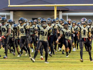 It was salute to the military night as Hoke County took the field for last Friday’s football game against Fayetteville Seventy-First. . (Jason Jackson for North State Journal)